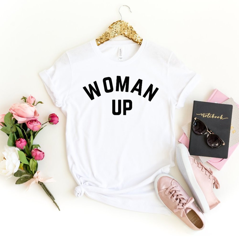 Womens Tops Casual Fashion Woman Up Graphic Tee